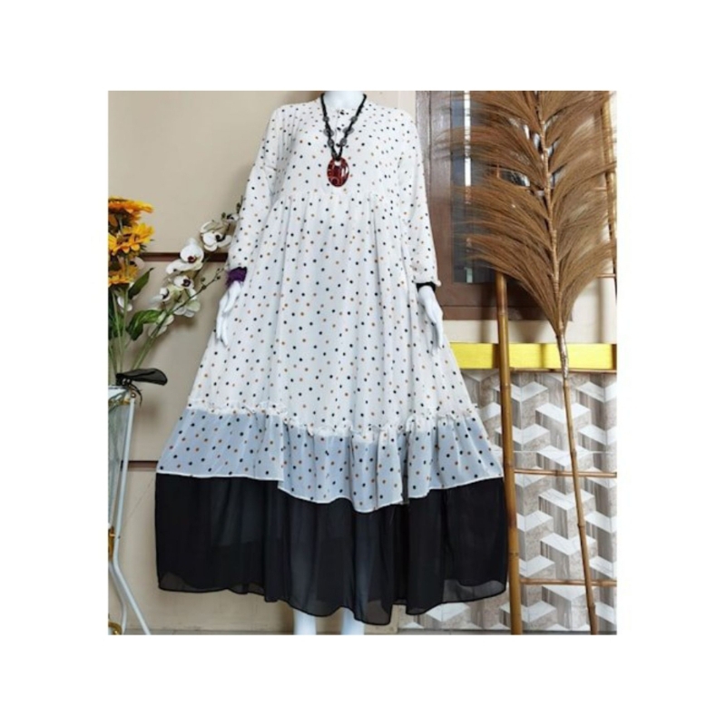GAMIS FABRIC CERUTY POLKA BUSUI FRIENDLY
