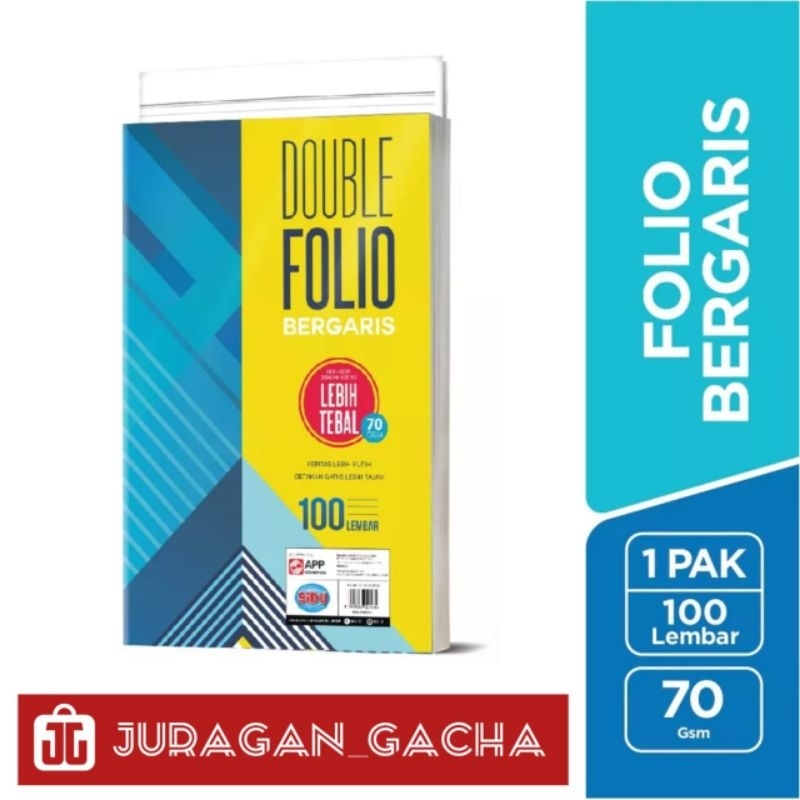 

Buku Sidu Double Folio Bergaris 100 Lembar 70 Gsm - JG