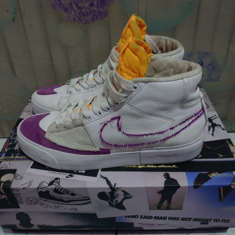 Nike SB Zoom Blazer Mid Edge Lakers DA2189-100 Size 39