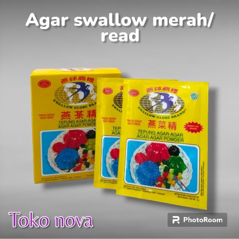 

Agar agar swallow 7gr merah 1box isi 12pcs