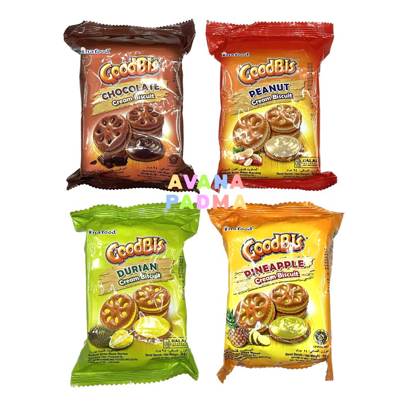 

Inafood Goodbis Cream Biscuit (5 Varian Rasa) (94g)