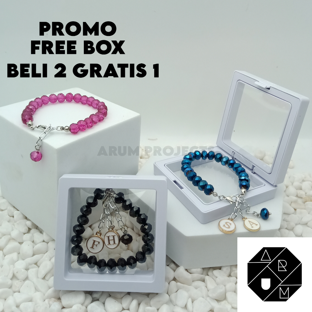 Gelang Wanita Titanium Rantai Silver Korea Style Riques Inisial