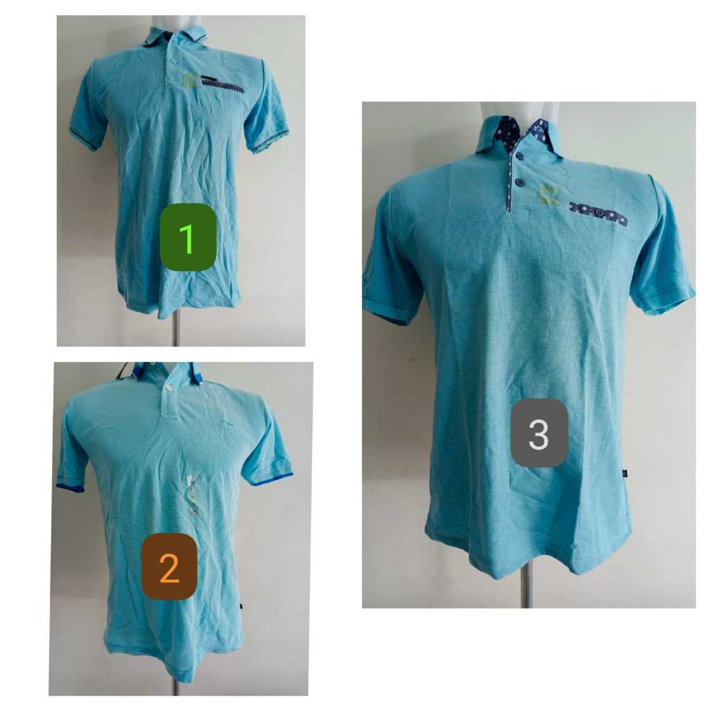 S-M/-N3VAD4-BODY FIT-KAOS KERAH/KAOS POLO PRIA/BIRU PASTEL/2024