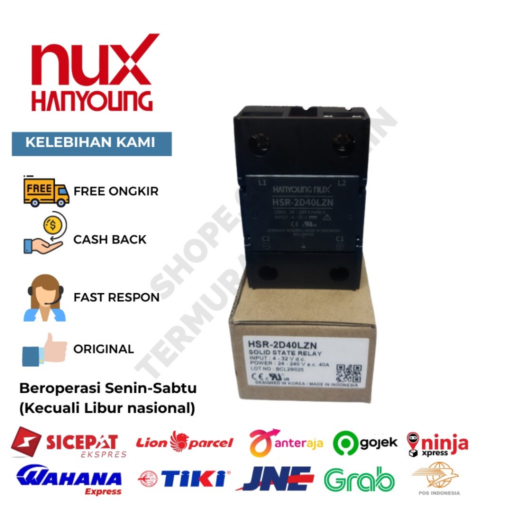 Hanyoung SSR Solid State Relay 1 PH 40A HSR-2D40LZN