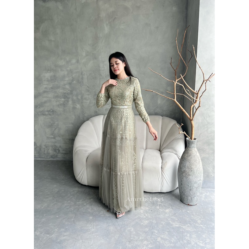 amrthelabel / fairy hijab / sage green