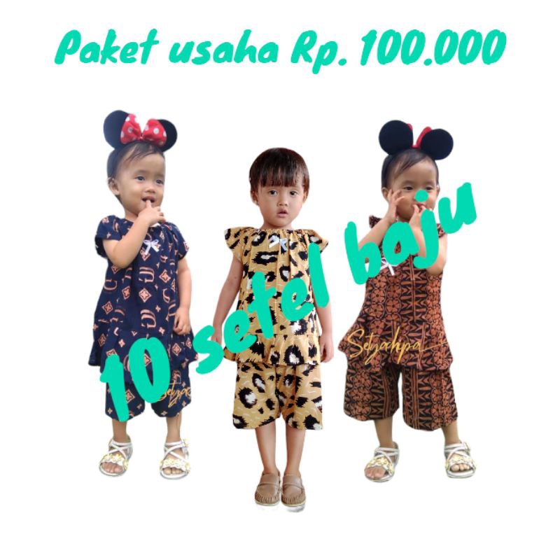 SETELAN BABYDOLL 1-2 TAHUN ANAK PEREMPUAN/baju anak perempuan cantik rayon murah, santai, nyaman/PAK