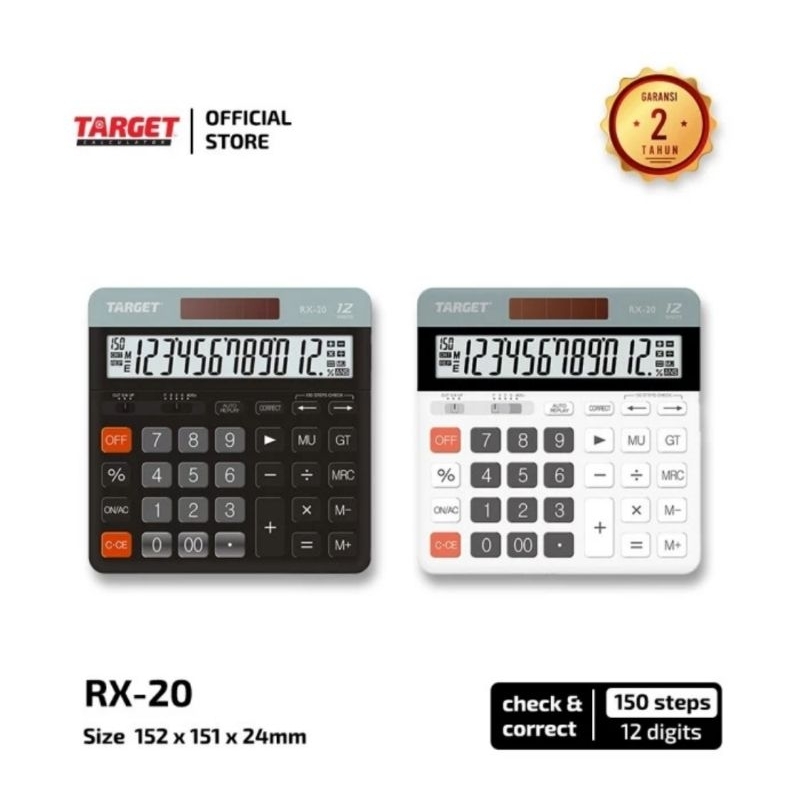 

Kalkulator Calculator Target RX - 20 12 Digit Kualitas Citizen