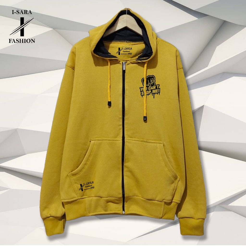 Jaket pria resleting Hoodie pria premium terlaris Switer hodie zipper cowok cewek simple warna kunin