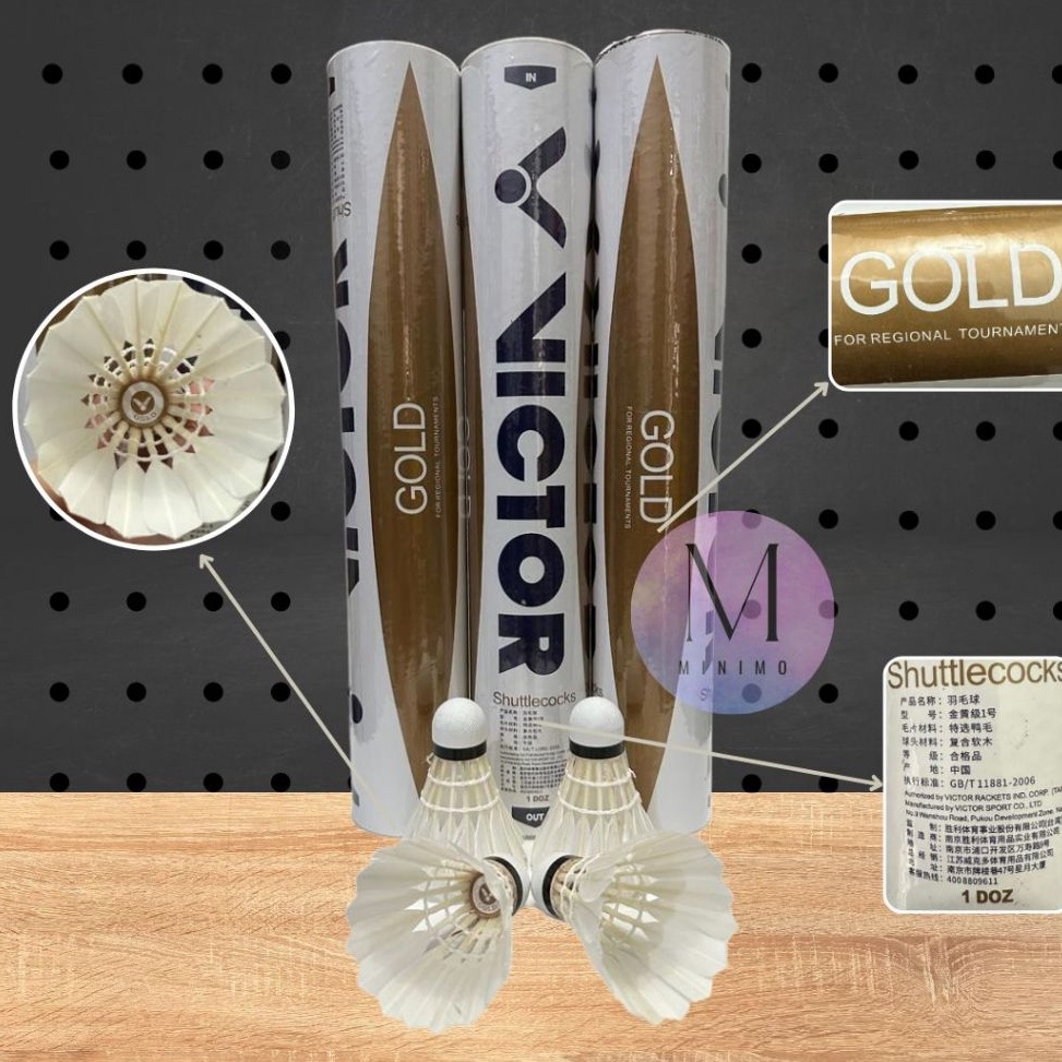 zO Shuttlecock Badminton  Shuttlecock Bulutangkis Victor Gold 1