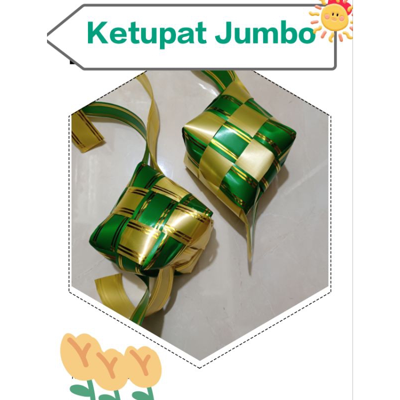 

Ketupat pita plastik lebaran jumbo per 2 pcs