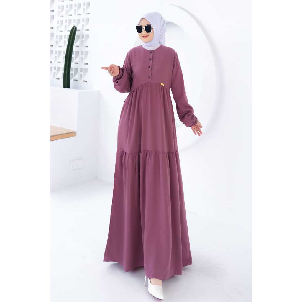 GAMIS POLOS AZZURA BASIC DRESS YORIS EXSLUSIVE ROZWAH/COD/GAMIS HITAM POLOS PREMIUM/GAMIS LEBARAN/