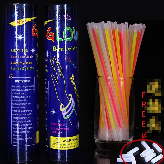 cl 1 Tabung isi 5 Glow Stick Fosfor Light Warna Warni Glowstick Terang