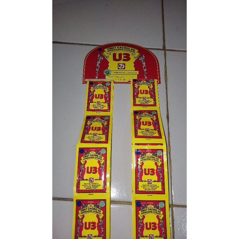 puyer cacing U3 cap jago isi 24 pcs