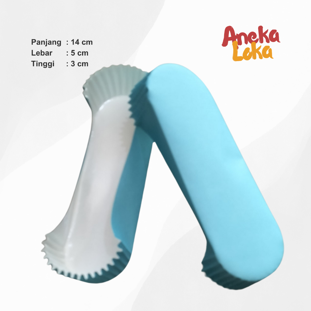 Cup Roti Laminasi Oval Biru Polos 200pcs