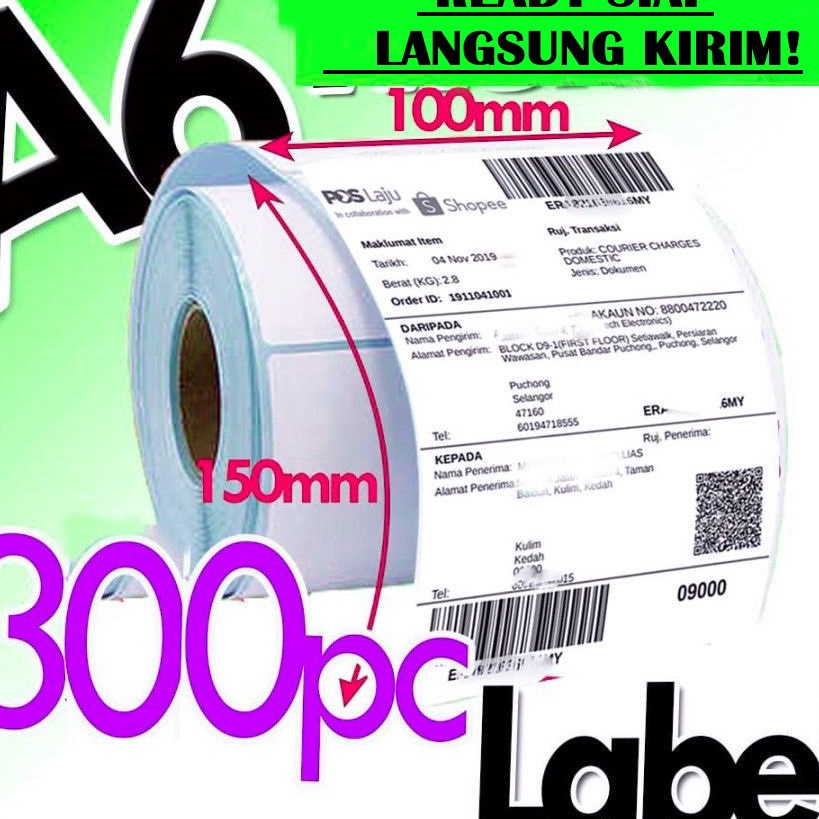 

COD Bozzbuy Kertas Label Barcode 1 x 15 Kertas Stiker Thermal 1x15mm isi 3pcs