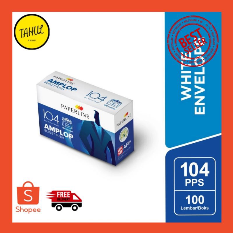 

Amplop Putih Paperline 104 PPS Uk. 95 x 152 mm 80 GSM