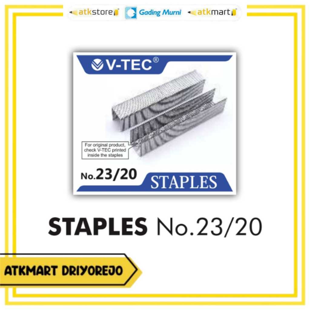 

V-TEC NIECES NO. 23/20 - ISI STAPLER - ISI REFILL STAPLES