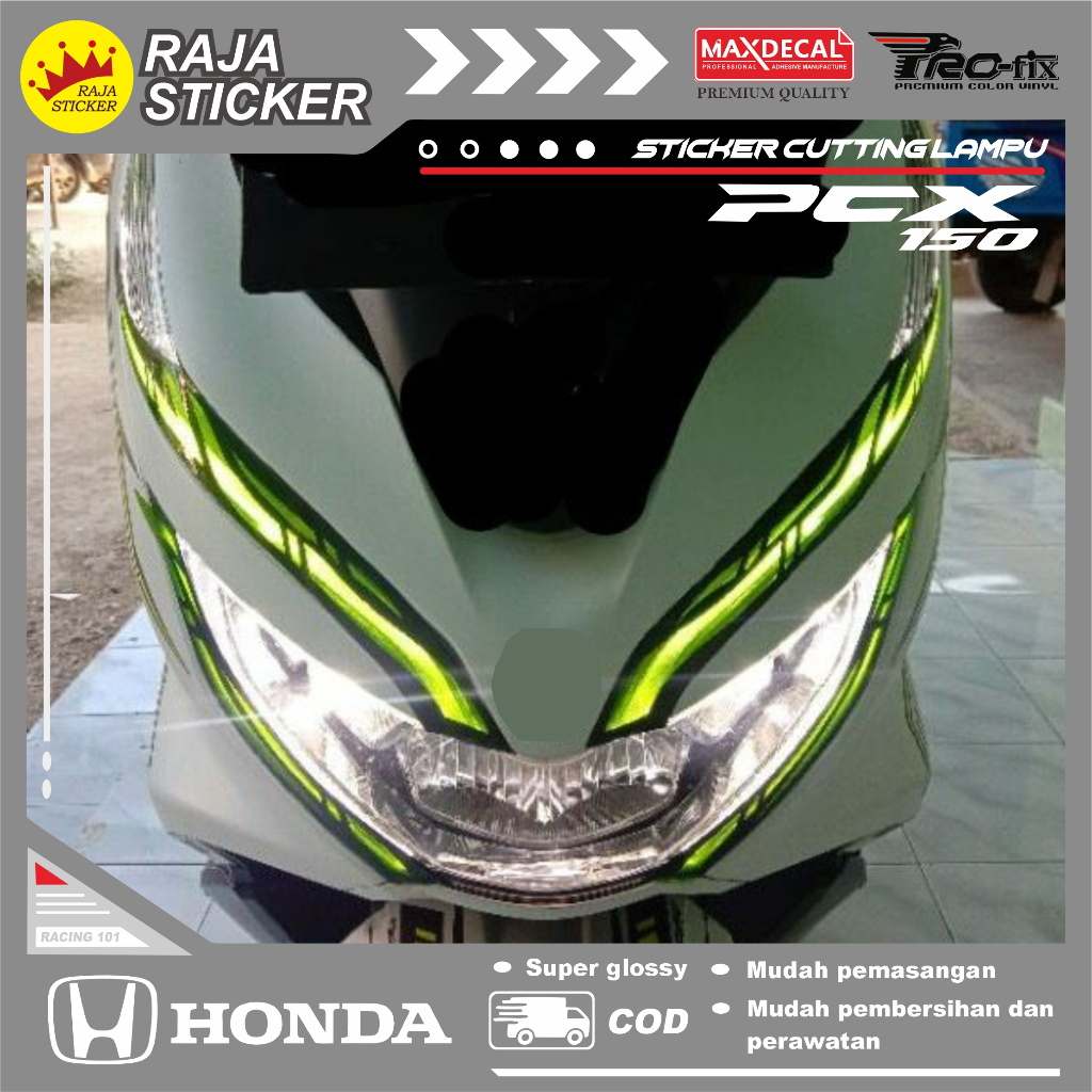 Stiker Alis Pcx 150 motif / Sticker Lampu Alis Atas Bawah PCX 150