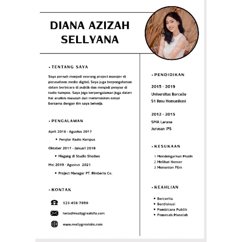 

JASA BUAT CV