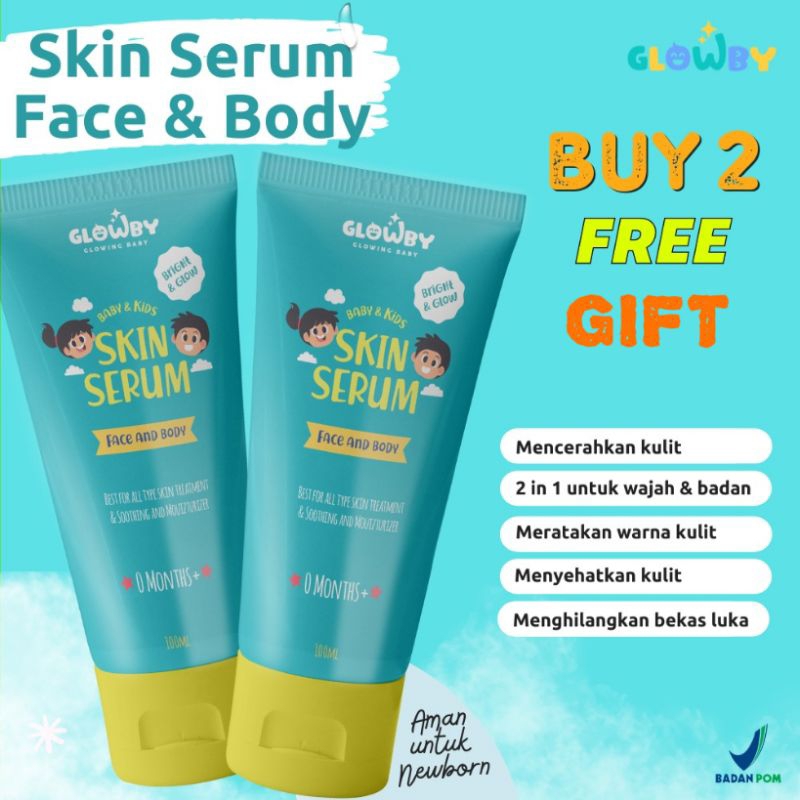 babyyassa - glowby skin serum lotion 2pcs - pencerah kulit & penghilang bekas luka untuk bayi & anak