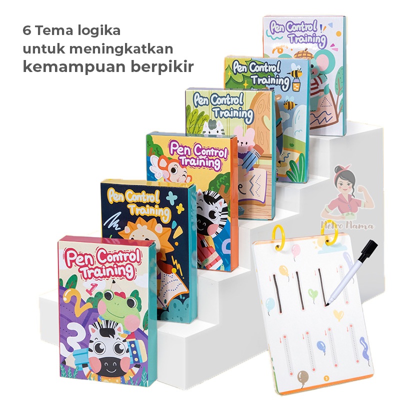

Pen Control Training Wipe and Clean PAUD belajar menulis & menggambar
