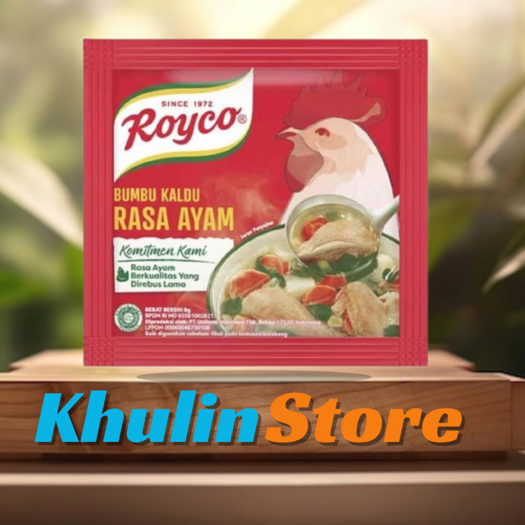 

Royco Ayam 8gr 1 Renceng Isi 12pcs/Bumbu Kaldu Ayam/Penyedap Rasa/Penambah Rasa/Penambah Cita Rasa/Bumbu Dapur/Penyedap Makanan/Penyedap Masakan