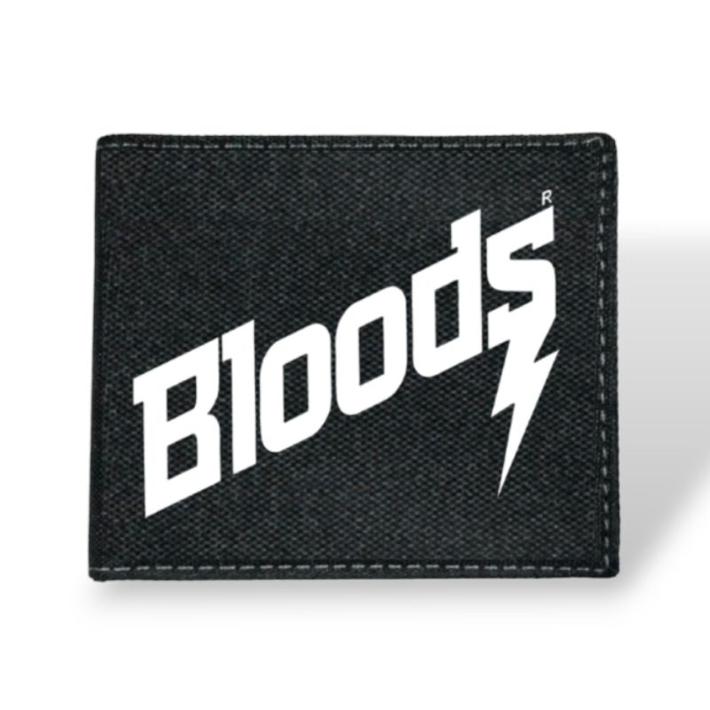 Dompet Kanvas Bloods Distro Keren / Dompet Lipat Resleting Pria Logo Distro Bloods Bahan 100% Kanvas
