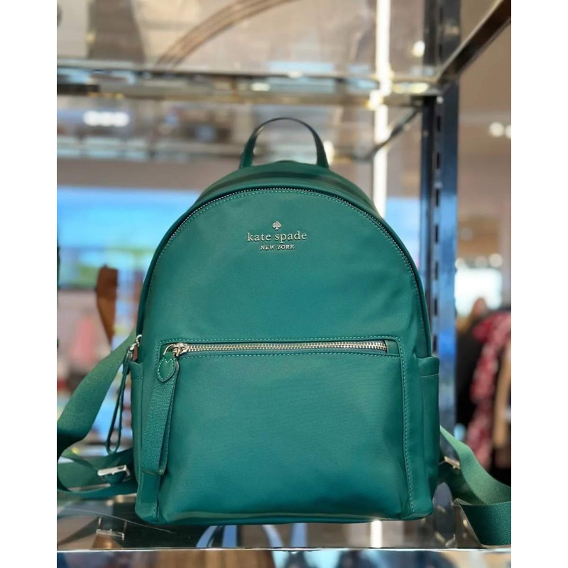 Tas Ransel Kate Spade Chelsea The Little Better Nylon Medium Backpack Jade AUTHENTIC