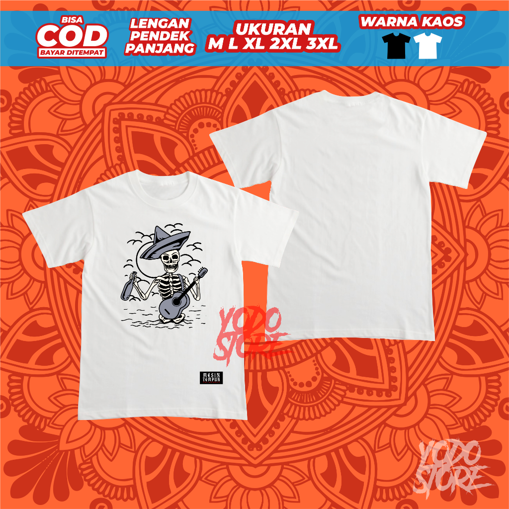 Kaos Distro Baju Tshirt Murah Tengkorak
