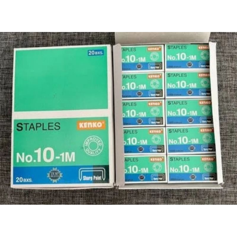 

1 BOX isi STAPLES KENKO KECIL No. 10 / Refill Staples Stapler / Isi Hekter / Anak Hekter