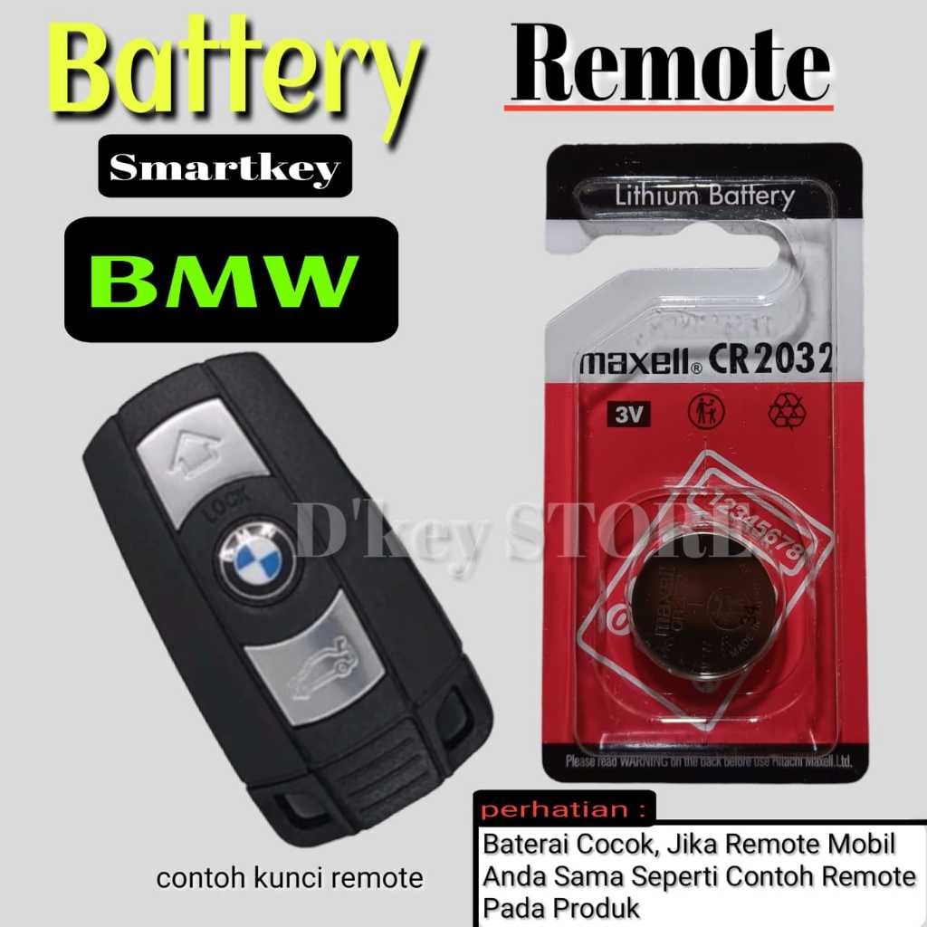 Baterai Battery Batre Batrai Batre Kunci Remote Remot Mobil Bmw Series seri 1 3 5 6 7 E60 E61 E63 E6