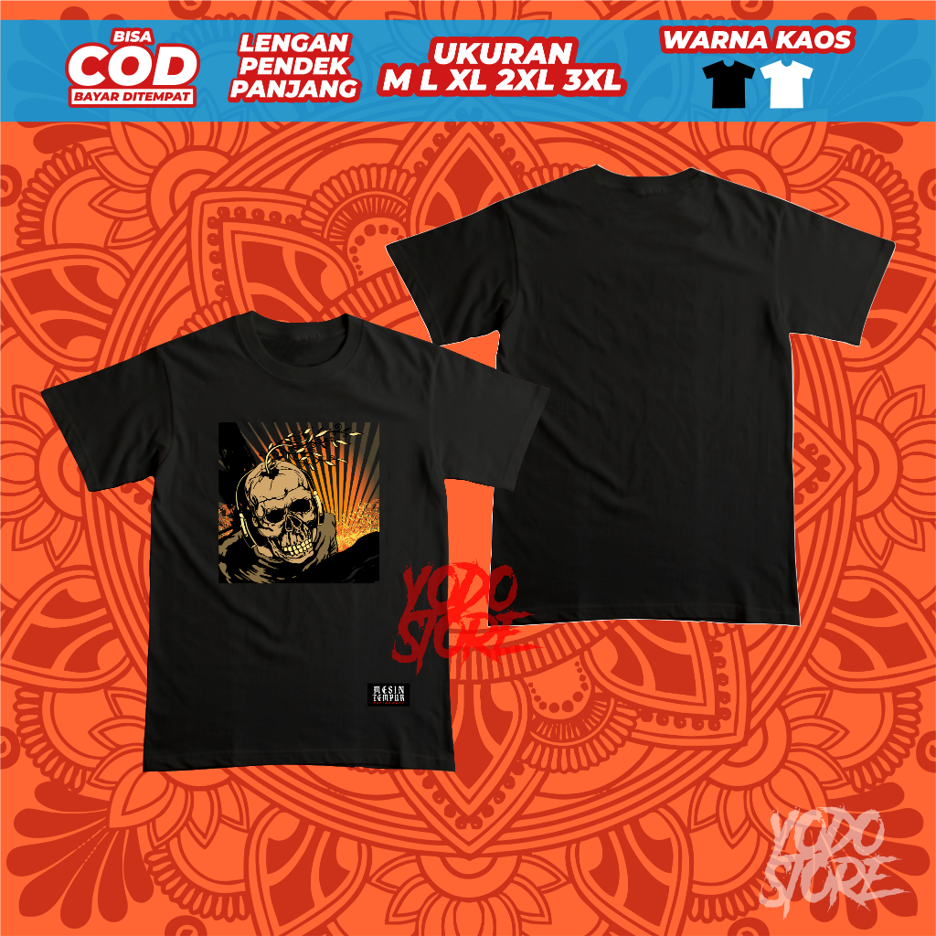 Kaos Distro Baju Tshirt Murah Tengkorak Keren