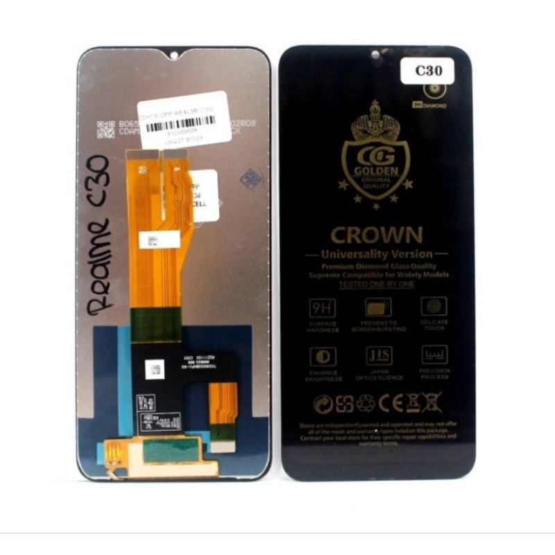 LCD REALME C30 HITAM ORIGINAL