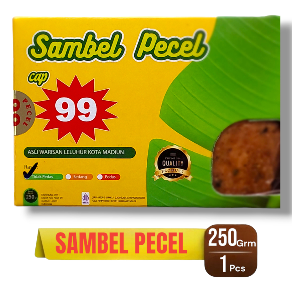 

BEST SELLER Sambel Pecel Madiun Bumbu Kacang Sambal Kacang Instan Bumbu Pecel Instan Cap 99 Asli