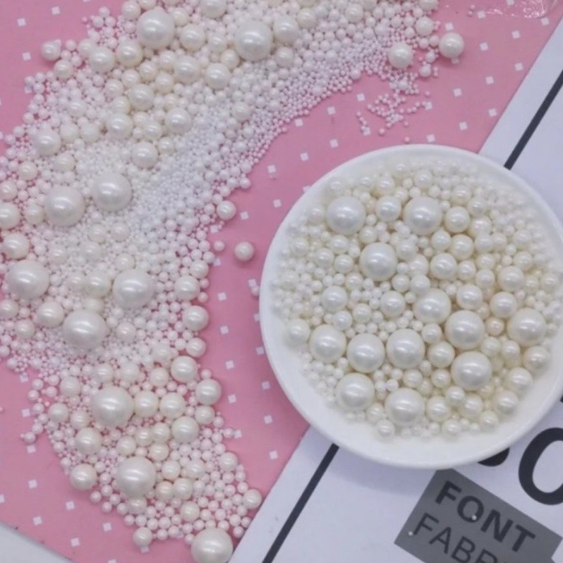 

TERBARU Edible Sprinkles PEARL WHITE Hiasan Dekorasi Kue Sprinkel Mutiara