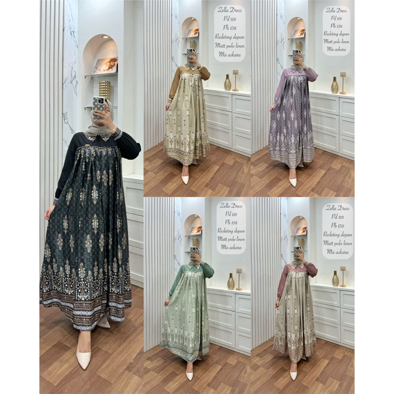 [TERMURAH] ZELLA DRESS | GAMIS BUMIL BUSUI | GAMIS JUMBO