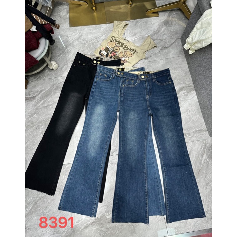 BANGKOK ELSA FLARED CUTBRAY JEANS
