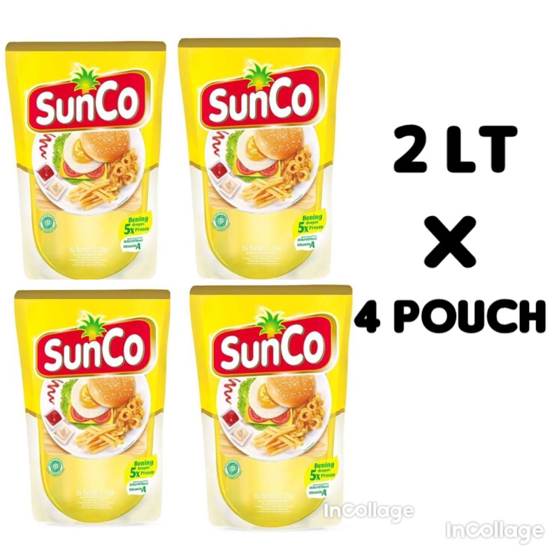 

( JATIM ) MINYAK GORENG SUNCO 2L X 4 POUCH