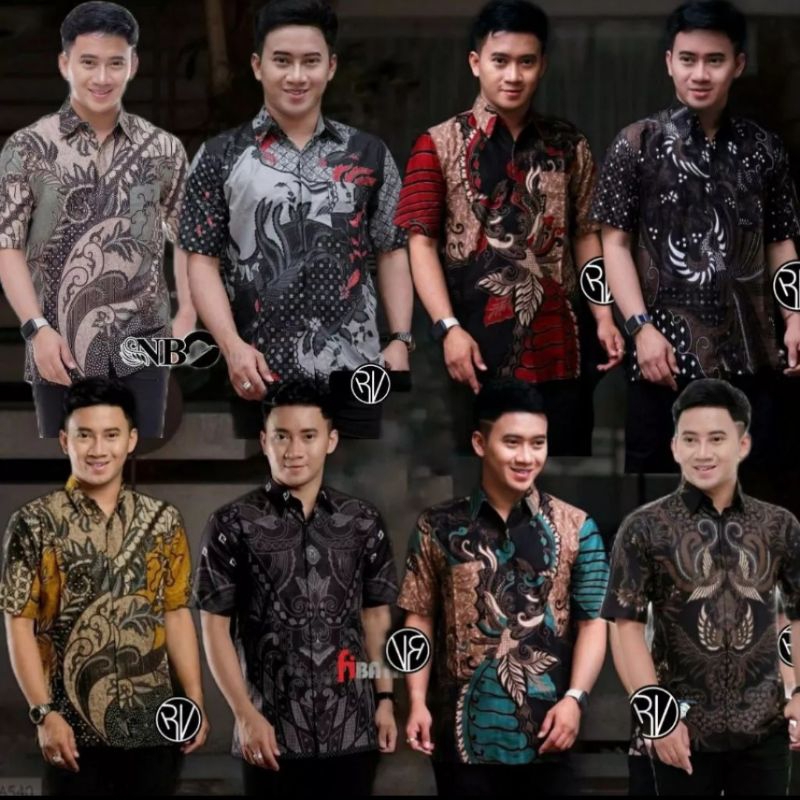 022 Zahira Batik HRB026 Kenongo Hem Kemeja Pendek