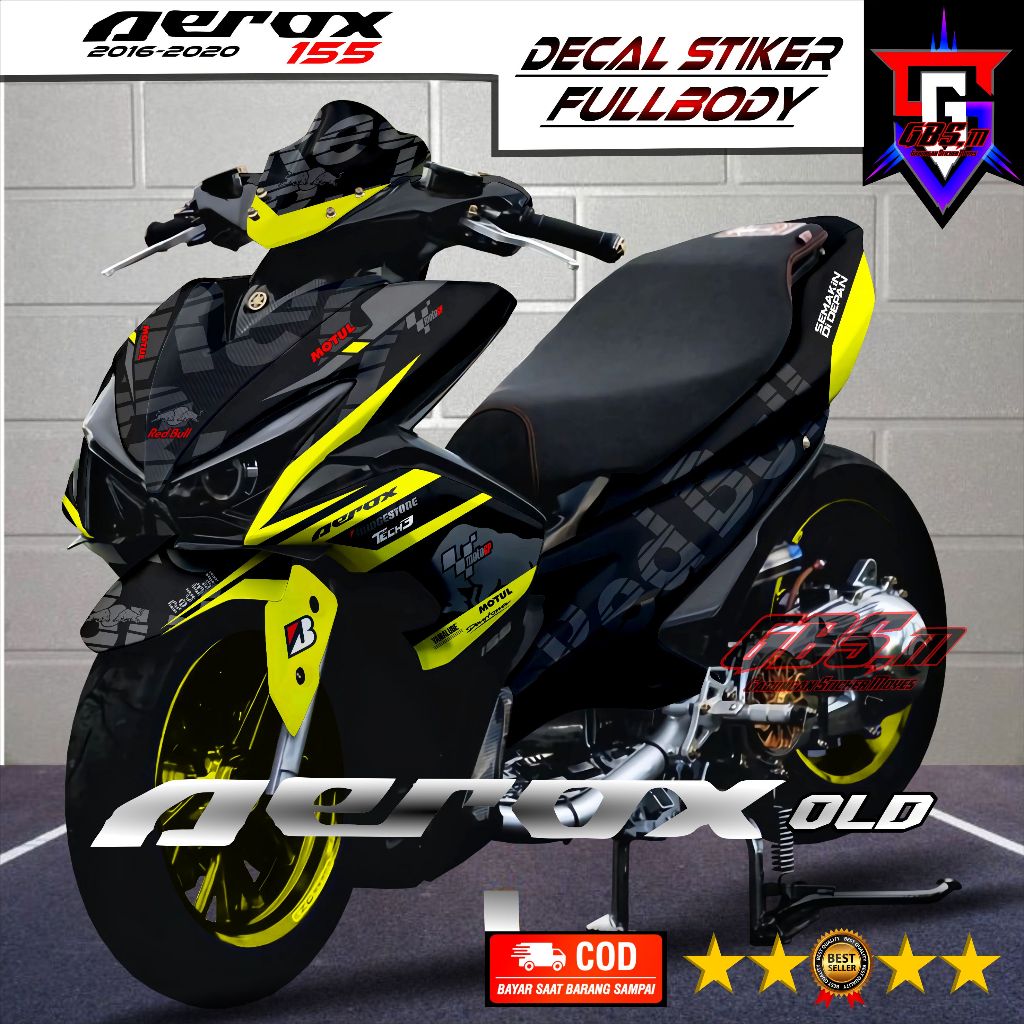 COD Decal Variasi Fullbody Aerox 155 Old Decal Sticker Motor Aerox 155 Old Fullbody