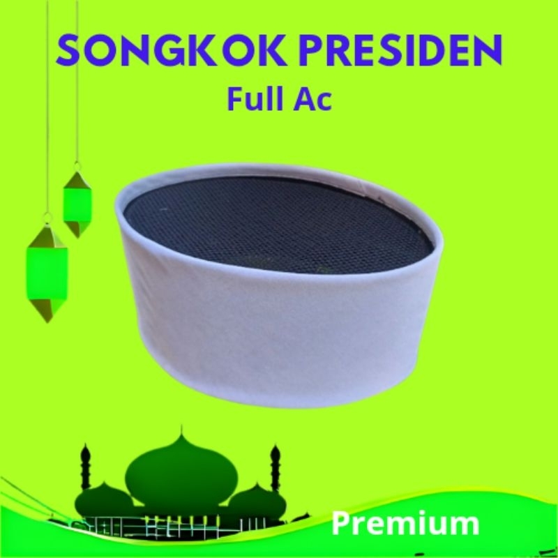 songkok putih full AC premium berkualitas