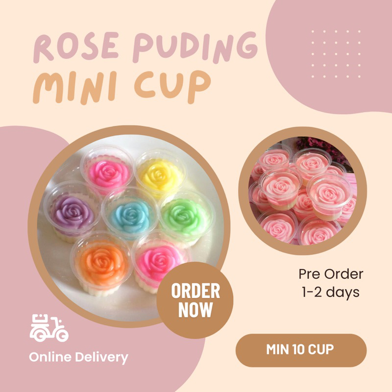 

Dessert Mini Cup Rose Puding Bisa Pilih Varian isi 80ml