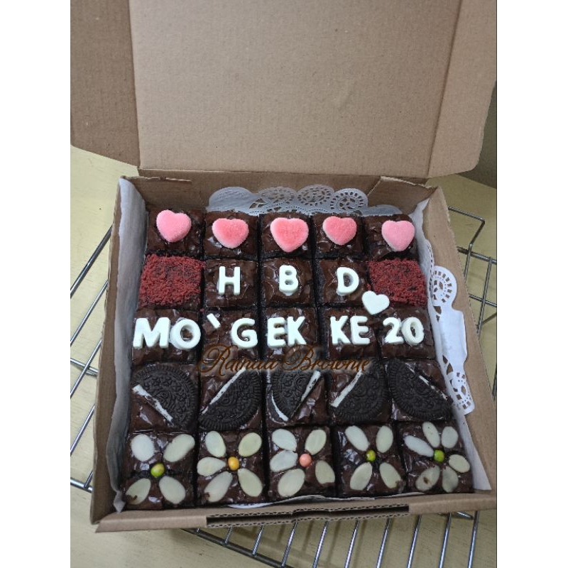 

brownies ultah/ulangtahun/birthday dll bebas costume tulisan