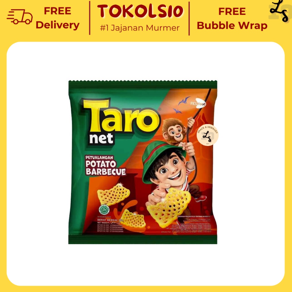 

New event Taro Net Renceng Potato BBQ Ecer 1 9gr 2 18gr Isi 1 Bungkus