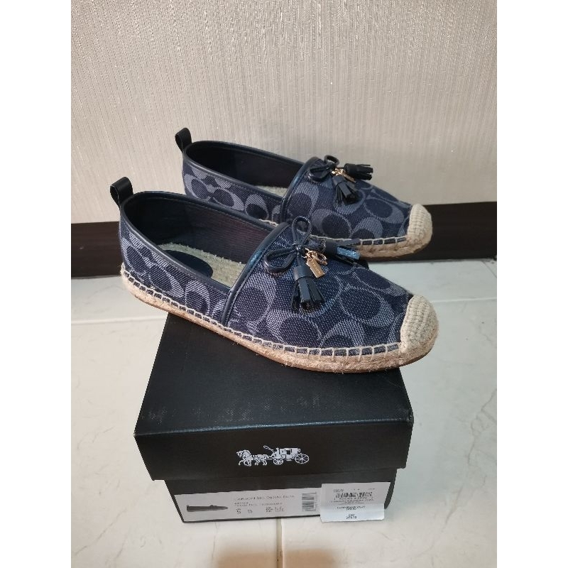 Preloved sepatu coach carson signature espadril size 35,5