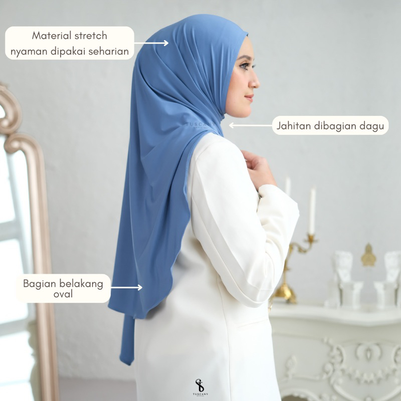 TERLARIS Tuscany Official - Alea Pashmina Instan Jersey Premium - Pashmina Hijab - Hijab Instan