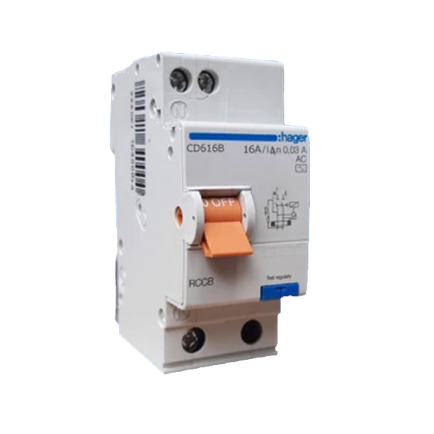 ELCB MCB RCCB Hager Earth Leaked Residual Current Circuit Breaker Anti Kontak Listrik sensitivity 30