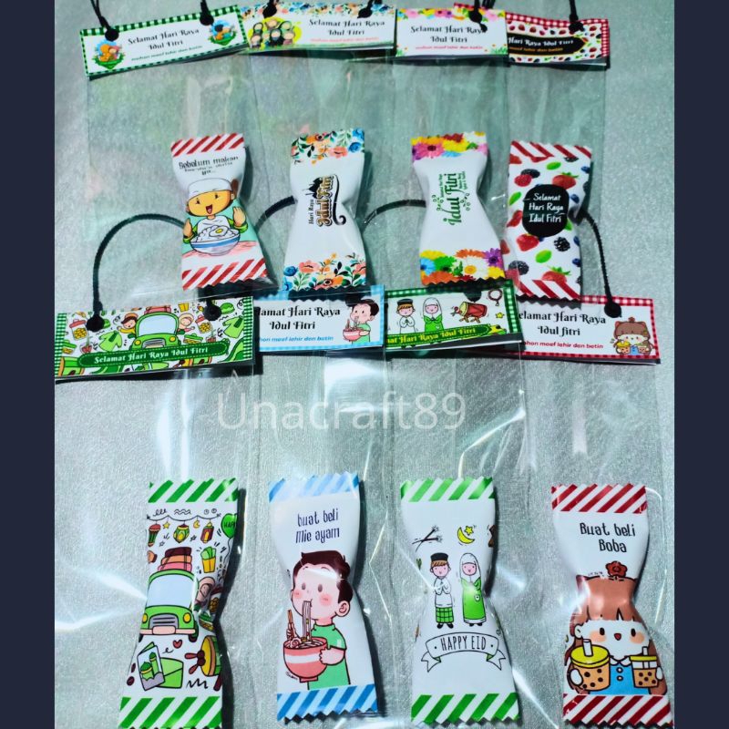 

Tas plastik snack lebaran murah 10x20 (label dan plastik sudah berlubang)