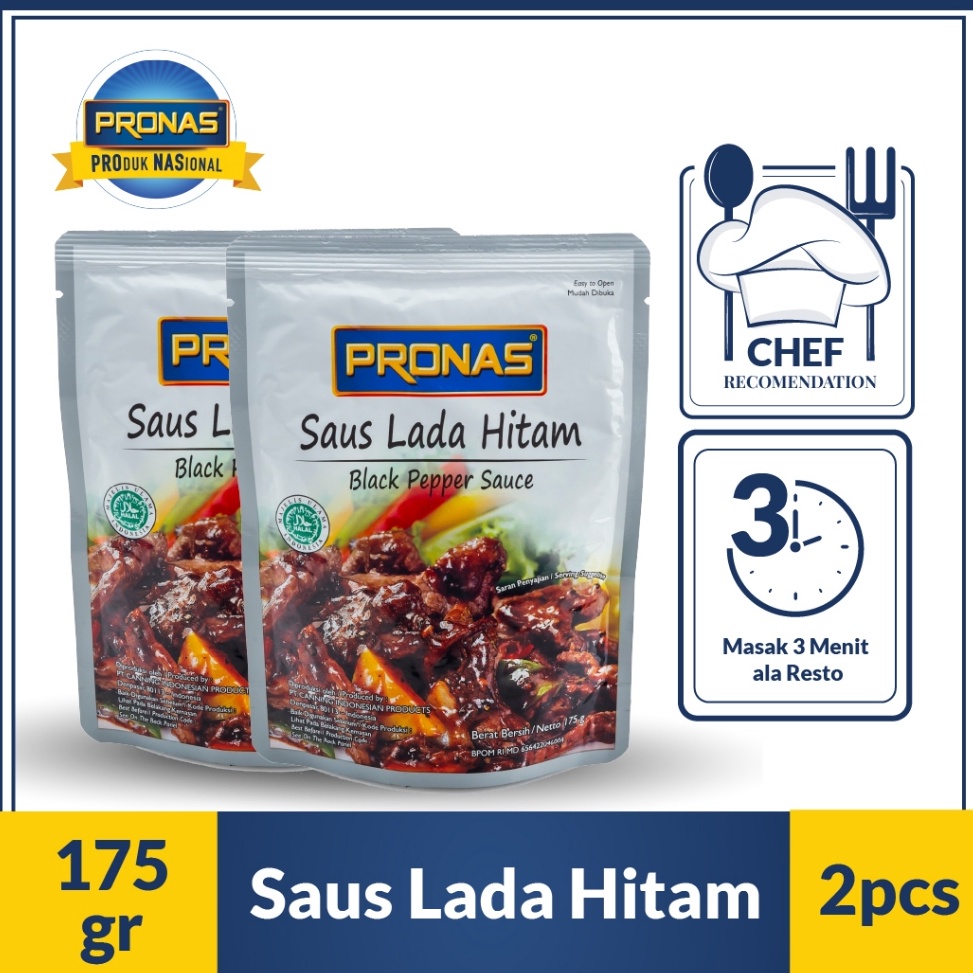 

BEST SELLER Pronas Stir Fry Sauce Lada Hitam 175 gr bundling 2 pcs