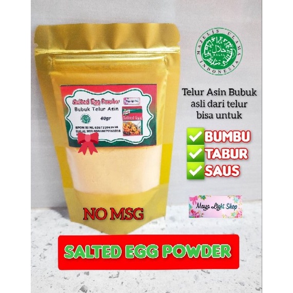 

salted egg powder no smg non msg telur asin bubuk bumbu saus telur asin